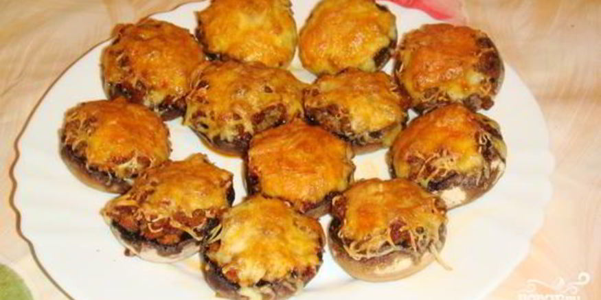 Рецепт фаршированных шампиньонов праздничных