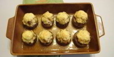 фаршированные шампиньоны в духовке с сыром