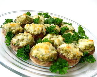 Грибы, фаршированные фаршем