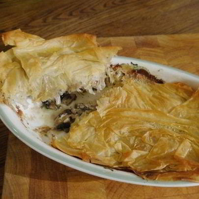 Грибы под хрустящим фило