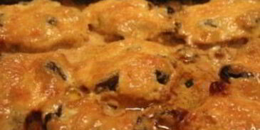 грибы со свининой в духовке