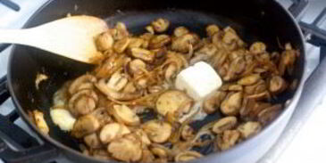 грибы, запеченные с макаронами