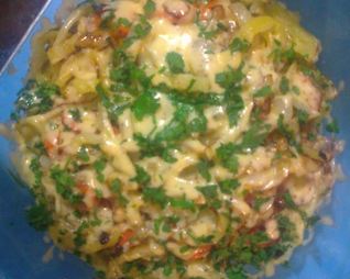 Грибы запеченные с овощами