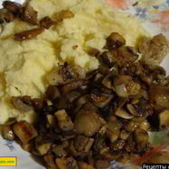 Рецепт Грибов жареных с луком на сале