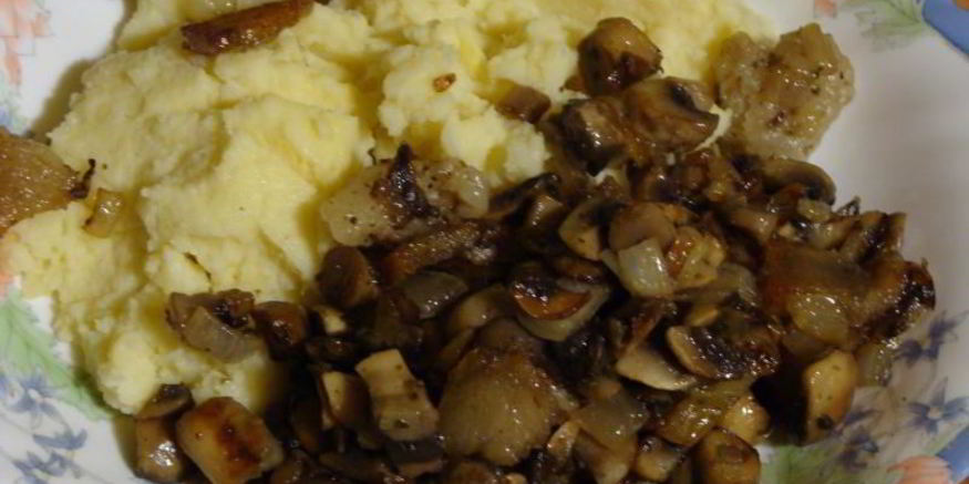 Рецепт грибов жареных с луком на сале