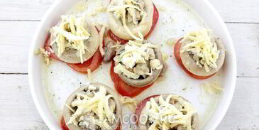 шампиньоны фаршированные курицей и сыром