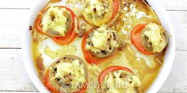 шампиньоны фаршированные курицей и сыром
