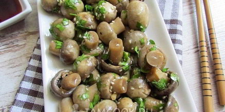 Рецепт шампиньонов по-корейски