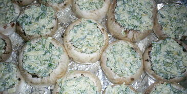 закусочные фаршированные шампиньоны