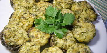 закусочные фаршированные шампиньоны