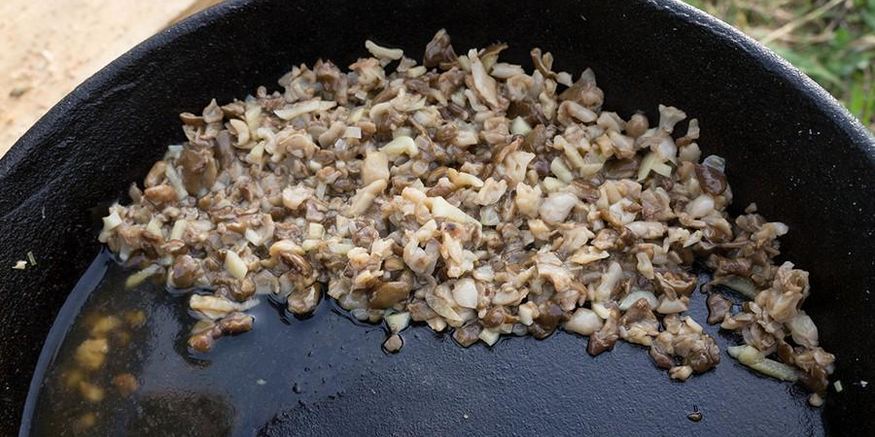 Рецепт жаренных строчек на сковороде