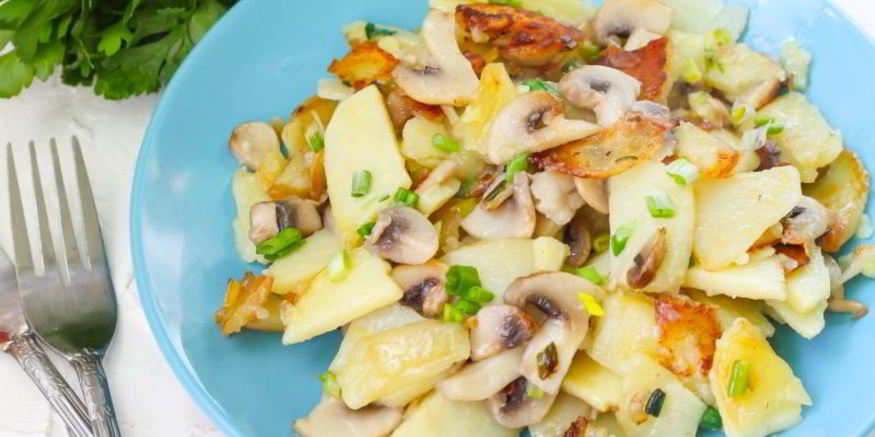 Рецепт жареных грибов с картошкой на сковороде