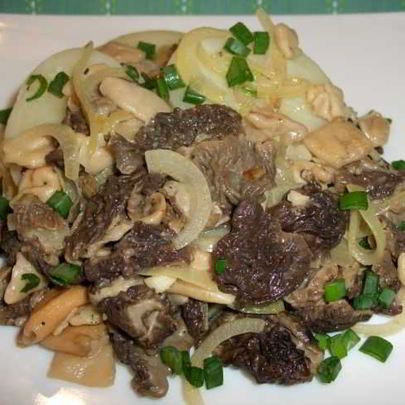 Жареные сморчки