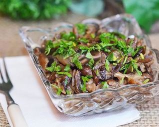 Жареные замороженные опята