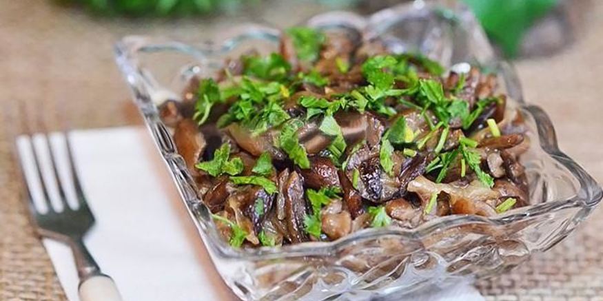 Рецепт жареных замороженных опят
