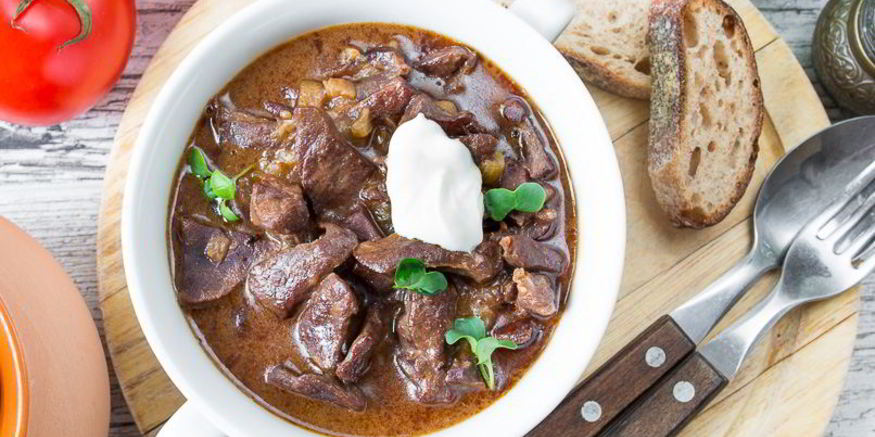 Рецепт гуляша из говяжьего сердца