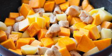 гуляш из индейки с тыквой