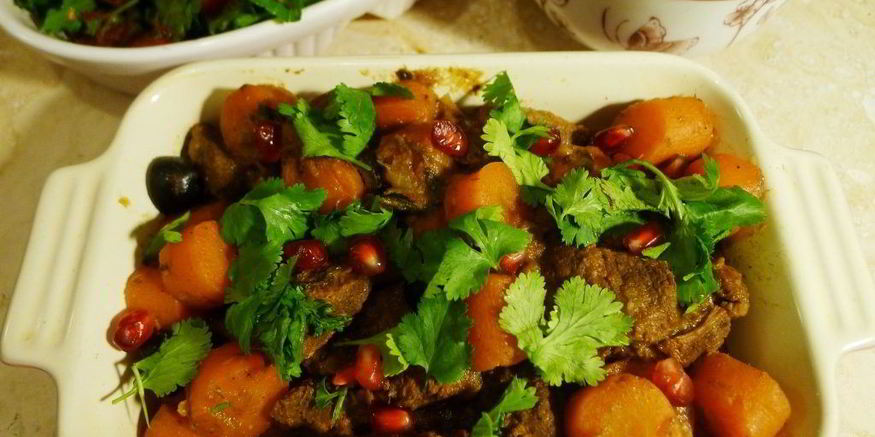 Рецепт гуляша с гранатом