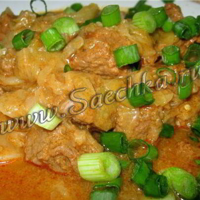 Капуста с гуляшем в скороварке