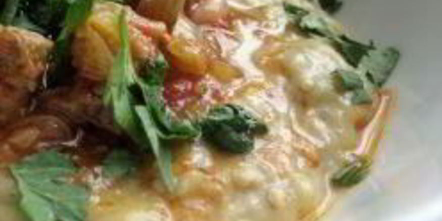 Рецепт пюре из баклажанов с гуляшом из мяса