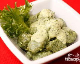 Картофельные клецки со шпинатом