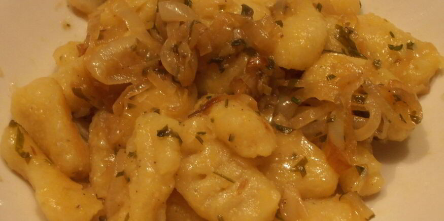 Рецепт картофельных ньокков в соусе саор