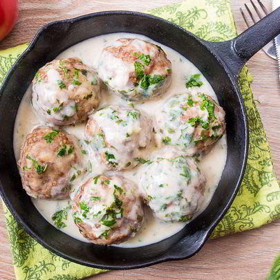 Гречаники в сметанном соусе