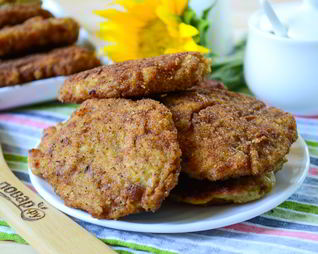 Котлеты из кабачков и фарша жареные