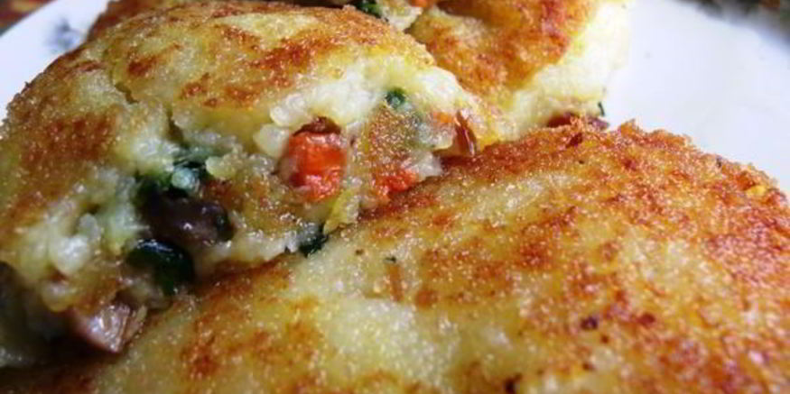 Рецепт котлет картофельных с грибной начинкой