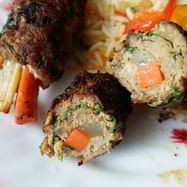 Рецепт Котлет по-корейски на подушке из риса с овощами