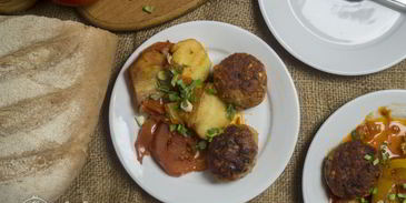 котлеты тушеные с овощами