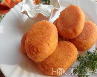 Морковные котлеты с манкой
