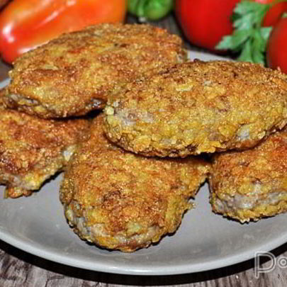 Мясные котлеты в хрустящей панировке