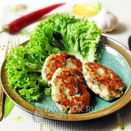 Рецепт Рыбных котлет с сыром и грибами