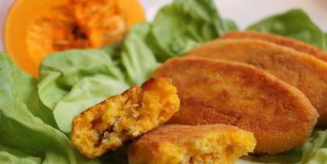 тыквенные котлеты с начинкой