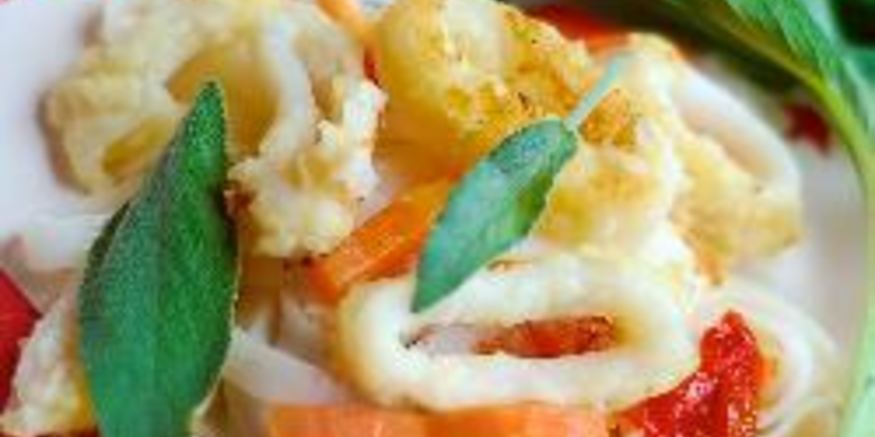 Рецепт лапши с кальмарами