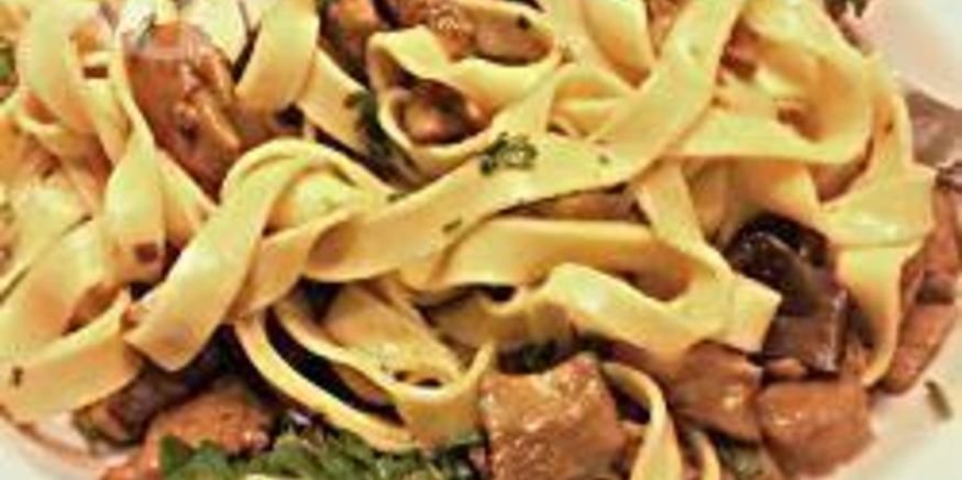 Рецепт лапши тальятелле с лисичками