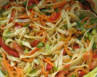 Лапша удон с овощами