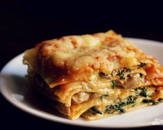 Грибная лазанья