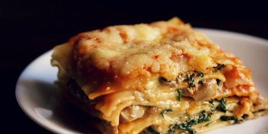 Рецепт грибной лазанья