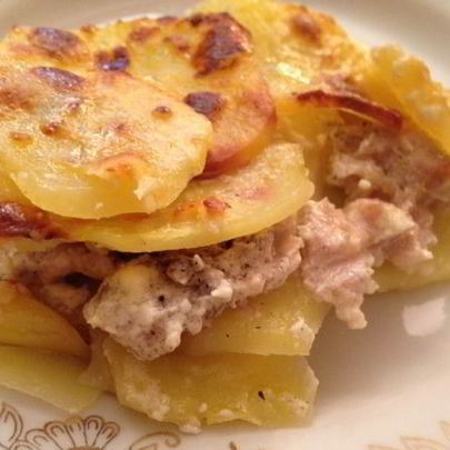 Картофельная лазанья с фаршем
