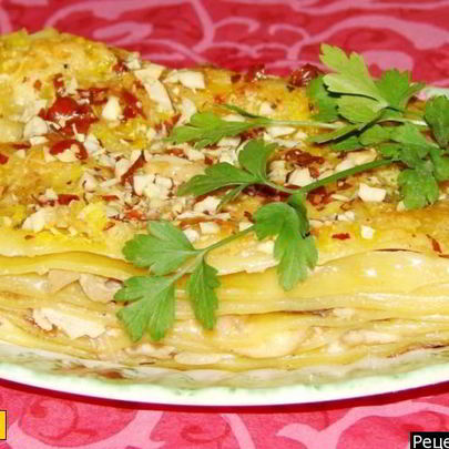 Куриная лазанья с курицей