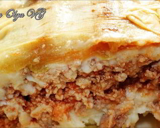 Лазанья кабачковая мясная