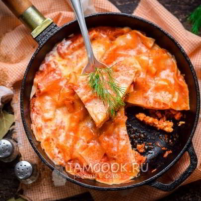 Лазанья на сковороде
