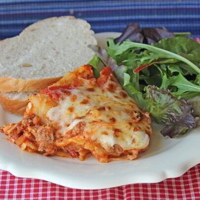 Лазанья с фаршем и творогом