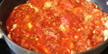 лазанья с фаршем и творогом