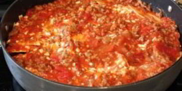 лазанья с фаршем и творогом