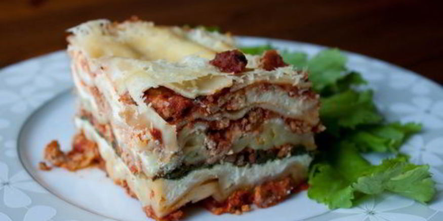 Рецепт лазаний с индейкой и шпинатом
