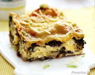 Лазанья с картофелем и шпинатом