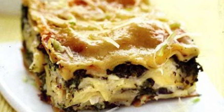 Рецепт лазаний с картофелем и шпинатом